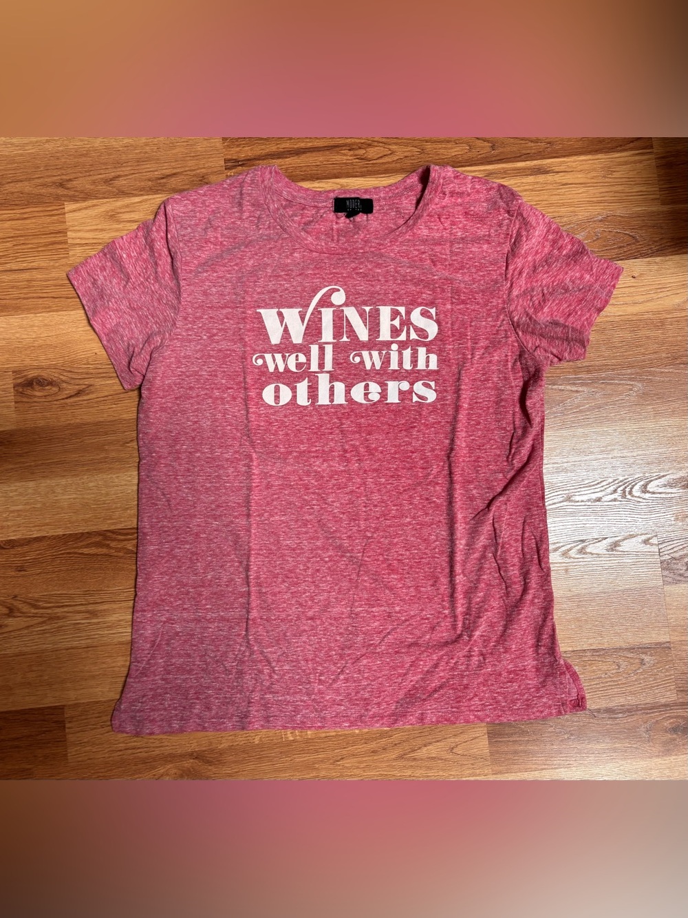 Modern Canvas Wines Well With Others T-shirt Women’s Size Large